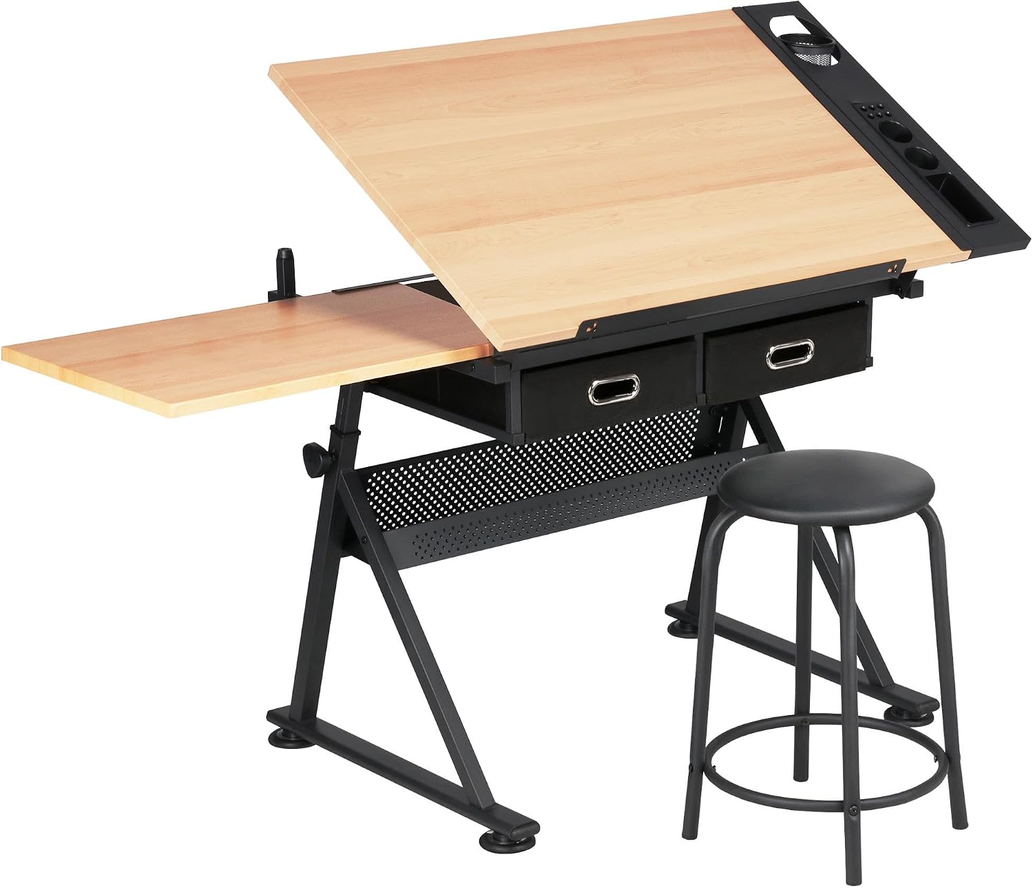 Office Stool - Regulowany stół kreślarski z pasującym stołkiem,