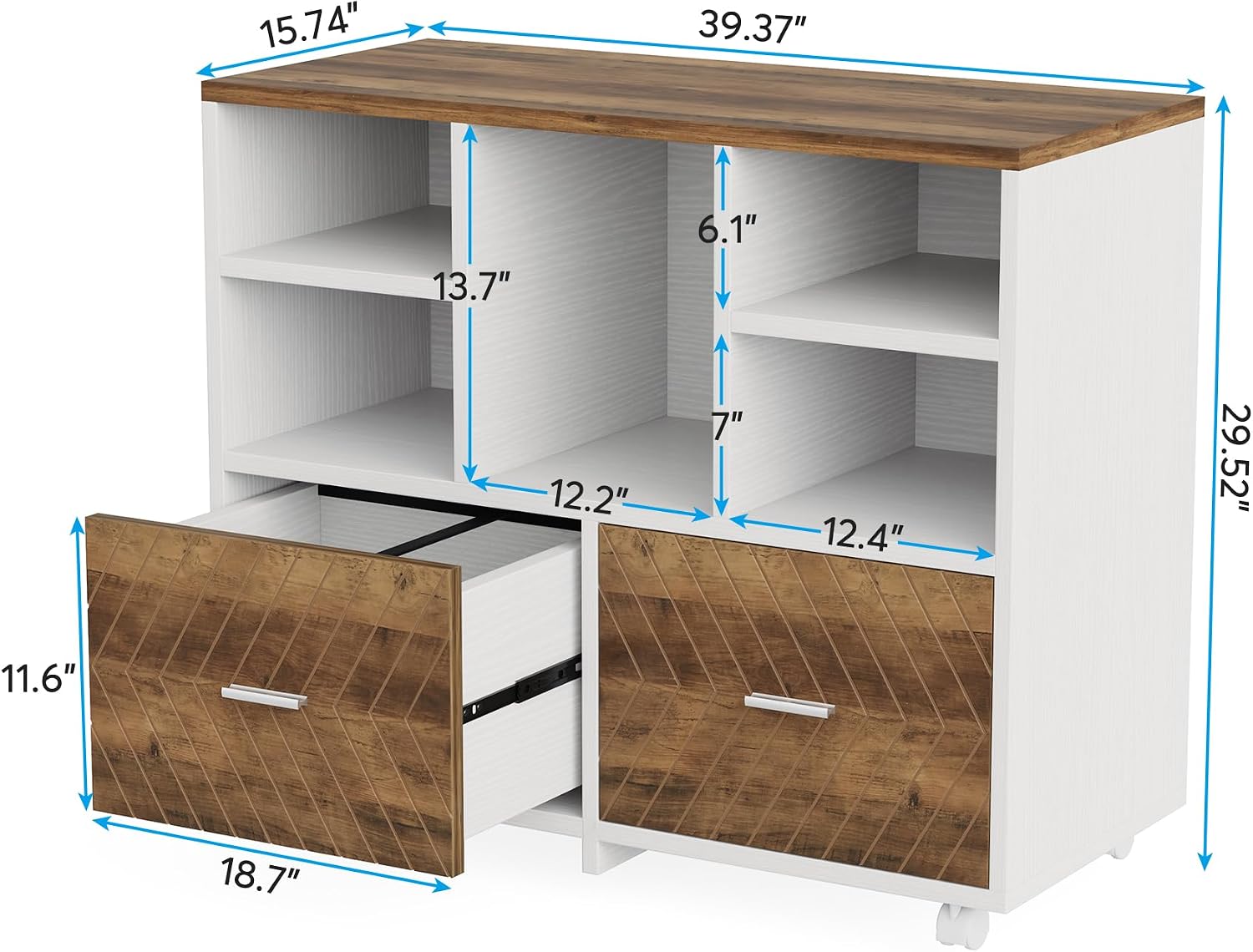 Drewniana szafka na dokumenty  – Printer Stand recenzja i cena