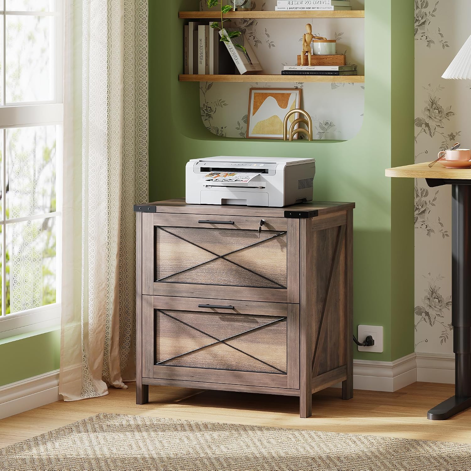 Drewniana szafka na dokumenty  – Printer Stand recenzja i cena