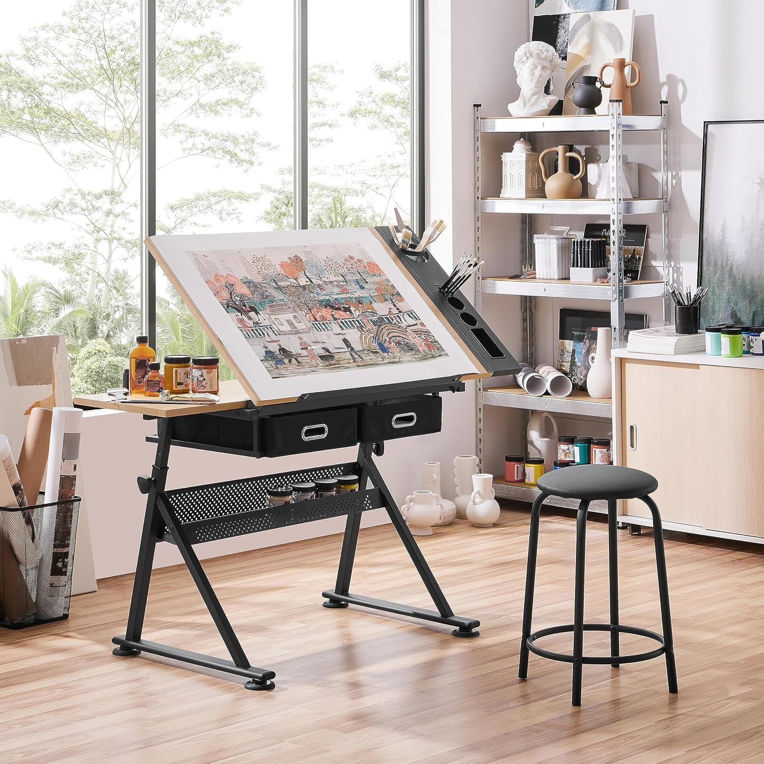 Regulowany stół kreślarski z p – Office Stool recenzja i cena