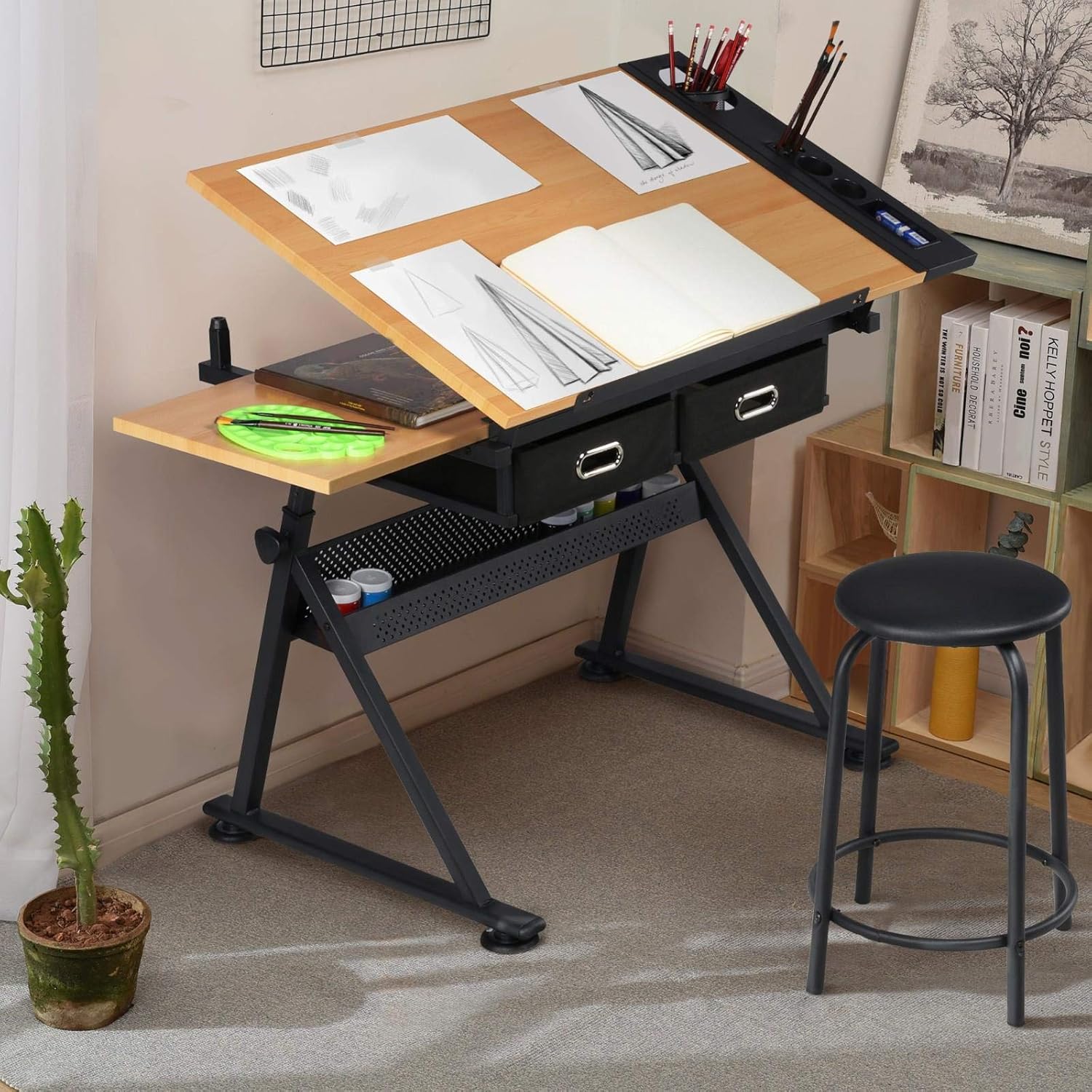 Regulowany stół kreślarski z p – Office Stool recenzja i cena