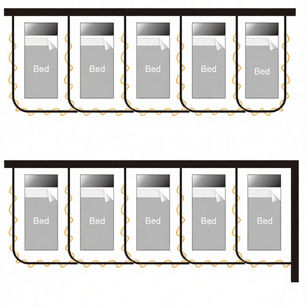 Zakrzywiona szyna do karnisza, – Partition Screen Divider recenzja i cena