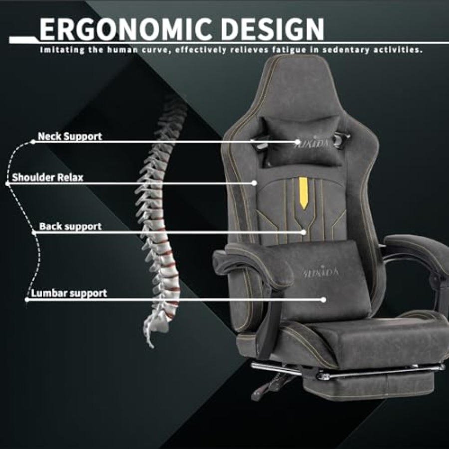 Krzesło do gier z podnóżkiem,  – Office Chair Cushion recenzja i cena