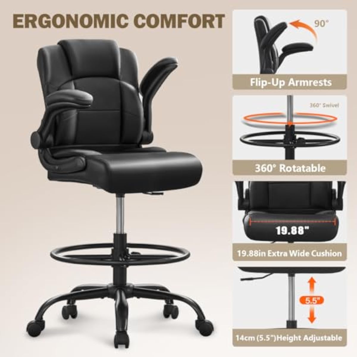 Ergonomiczny, wysoki stołek do – Standing Desk recenzja i cena
