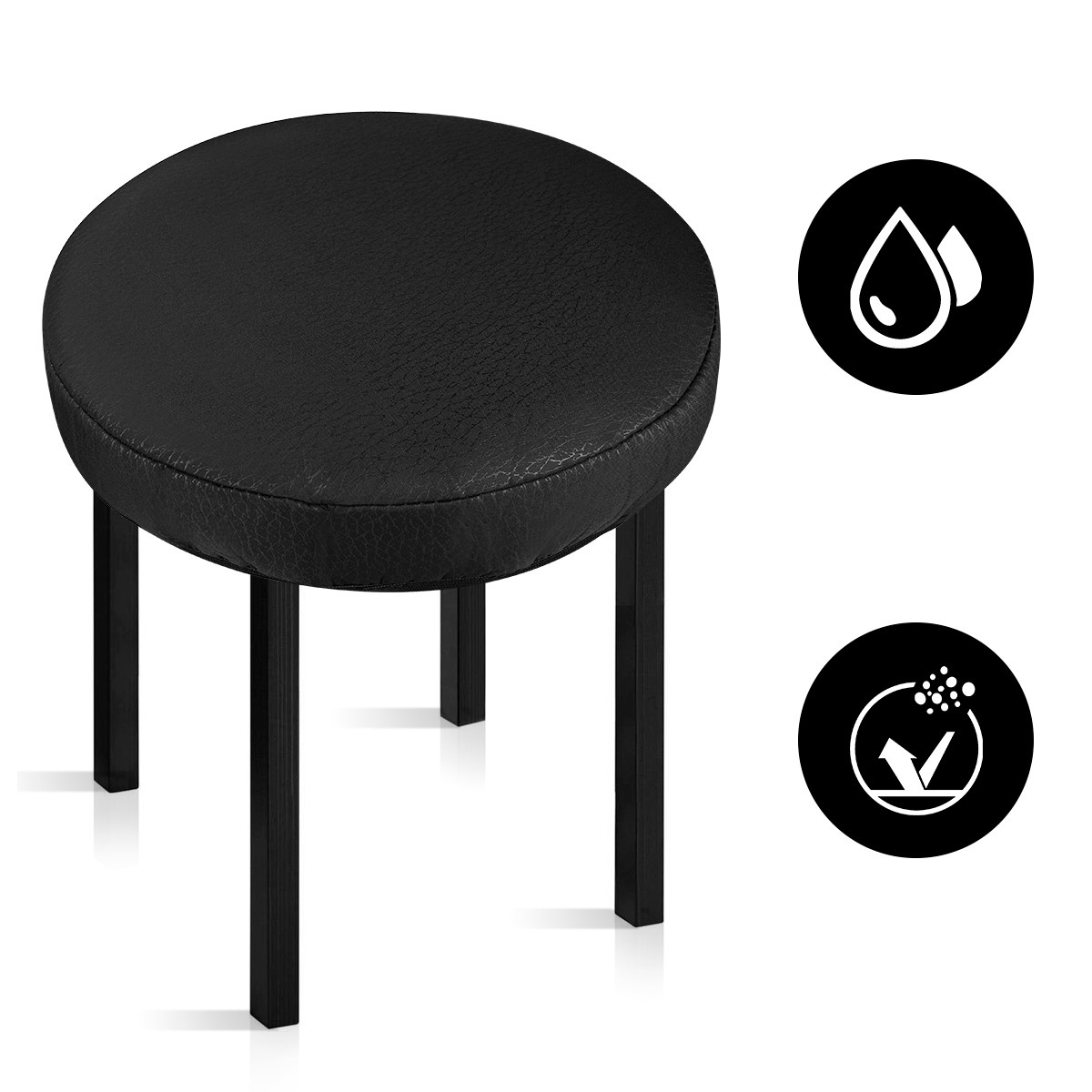 Czarna, okrągła osłona na sied – Office Stool recenzja i cena